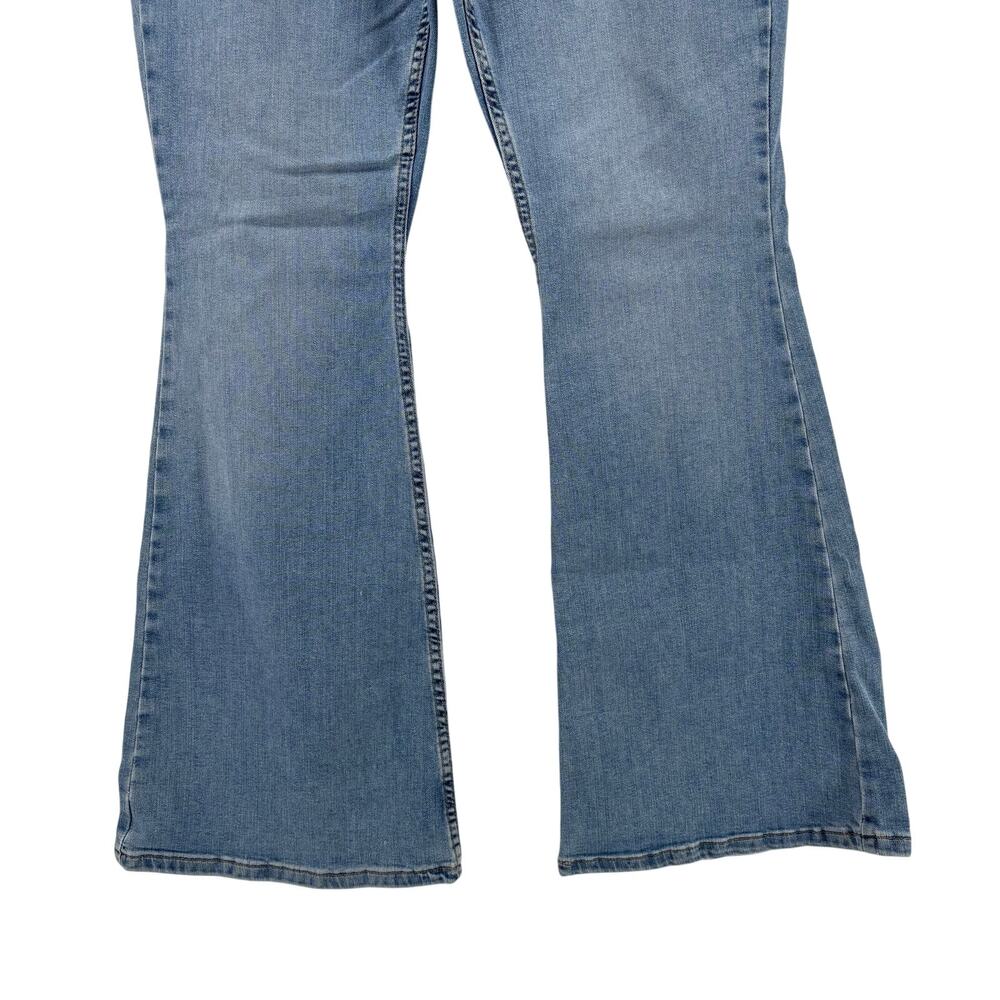 VTG Lee Jeans Heritage Flare Exposed Button Fly Sz 12 30x31 Retro Bell Bottom - Picture 6 of 13